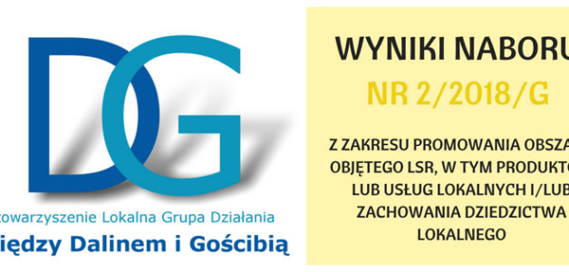 WYNIKI NABORU NR 2/2018/G- PROMOWANIE OBSZARU LUB JEGO WALORÓW
