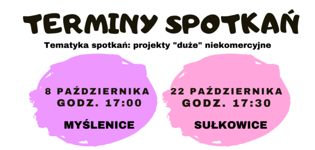 ZAPRASZAMY NA KOLEJNE SPOTKANIA SZKOLENIOWO- INFORMACYJNE- 08.10.2020, 22.10.2020