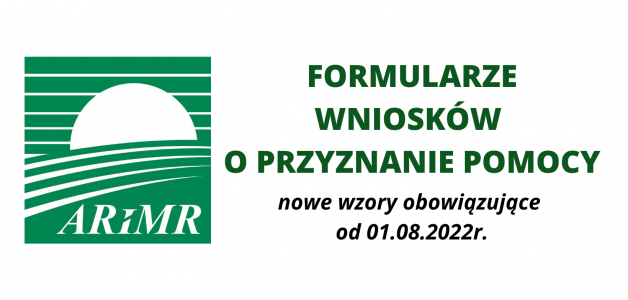 FORMULARZE WNIOSKÓW O PRZYZNANIE POMOCY- nowe wzory obowiązujące od 01.08.2022r.