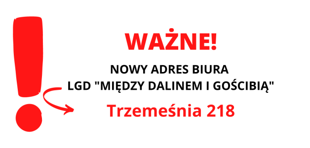 WAŻNE!!! Zmiana lokalizacji biura LGD