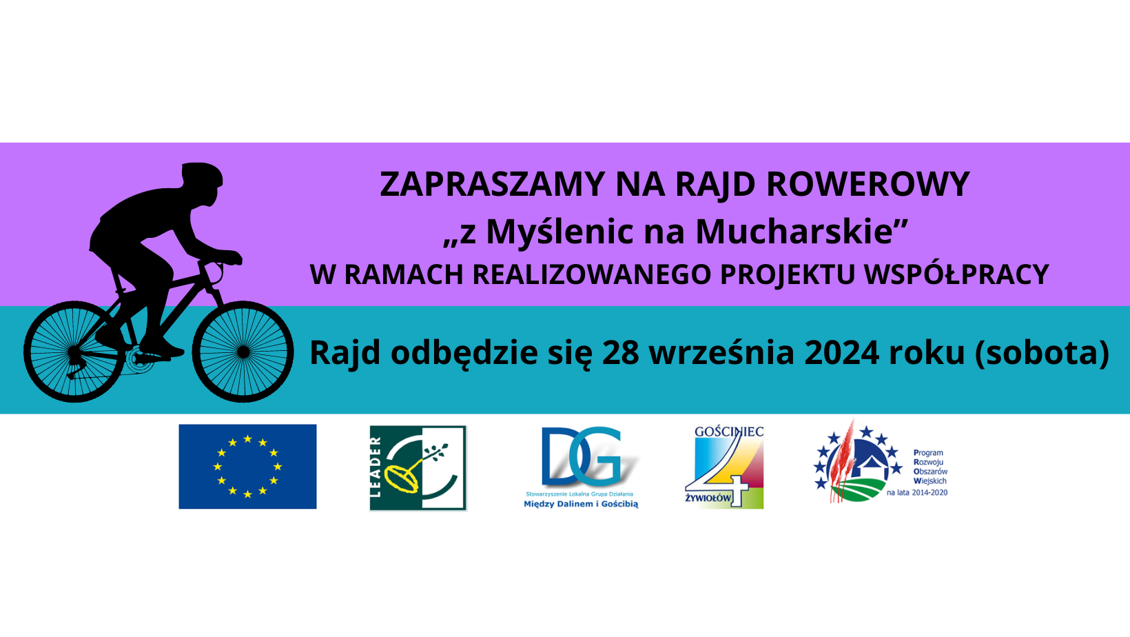 WAŻNA INFORMACJA DOTYCZĄCA RAJDU ROWEROWEGO „z Myślenic na Mucharskie”- ZMIANA MIEJSCA STARTU