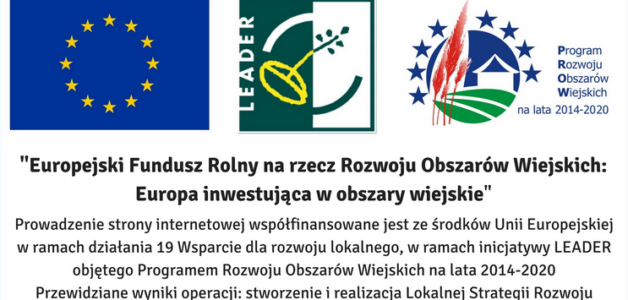 Informacja o finansowaniu strony internetowej w ramach PROW 2014-2020